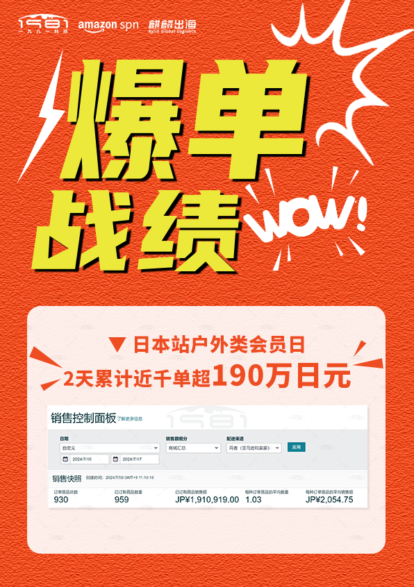 日本站戶(hù)外類(lèi)會(huì )員日2天累計近千單超190萬(wàn)日元.png